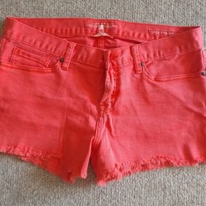 NWOT Lucky Brand Orange Riley jean shorts size 8/30